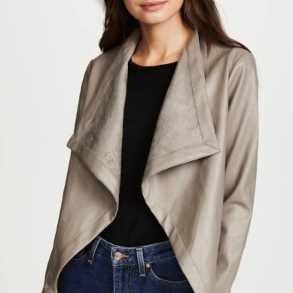 Size Small Peppin Open Front Vegan Leather Drape Jacket from BB Dakota
